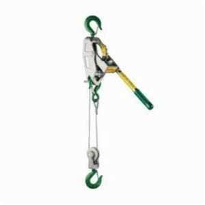 Lug-All® 1500-25 Cable Hoist, 25 ft Single Line/12 ft 6 in Double Line Lifting, 3/4 ton Pulling, 5/32 in dia x 26 ft L Cable
