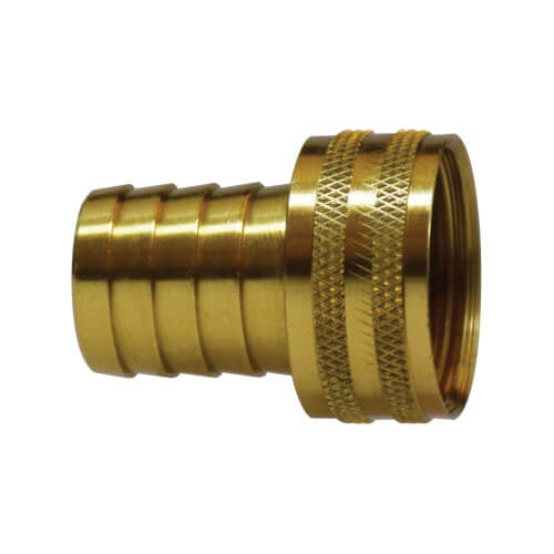Midland Metal 30468 Short Shank Hose Swivel Adapter, 3/4 in, Barb x FGH, Brass