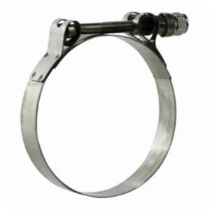 MMM 840150 T-Bolt Clamp, 1-1/2 in Nominal, 1-3/8 to 1-9/16 in OD x 0.025 in Thick, 301 Stainless Steel Band, Import