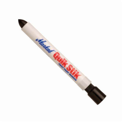 Markal® 061050 Quik Stik® Permanent Twist Solid Paint Crayon, 11/16 in Round Tip, Plastic Housing, Black