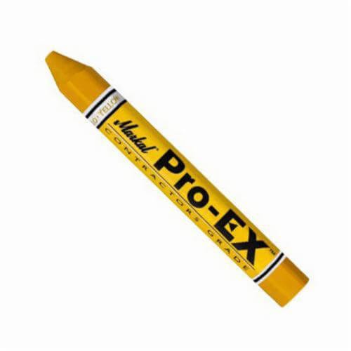 Markal® 080381 Pro-Ex® Clay Based Lumber Crayon, 1/2 in Hex Tip, Yellow