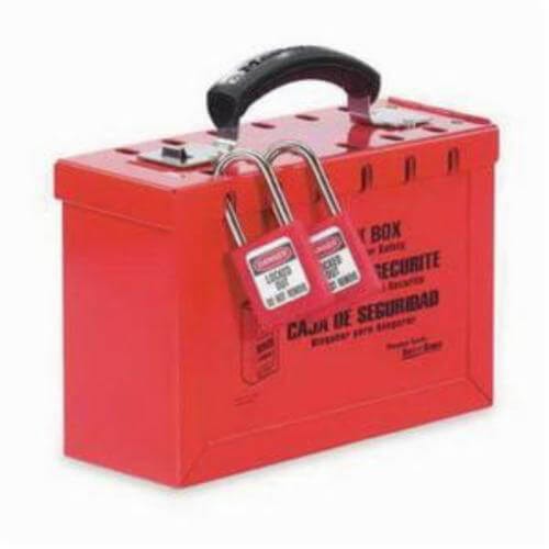 Master Lock® 498A Latch Tight™ Portable Lockout Kit, Red, Carbon Steel, Powder Coated