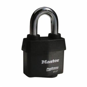 Master Lock® 6127KA Weather Tough® ProSeries® Rekeyable Rectangular Safety Padlock, Alike Key, 7/16 in Shackle