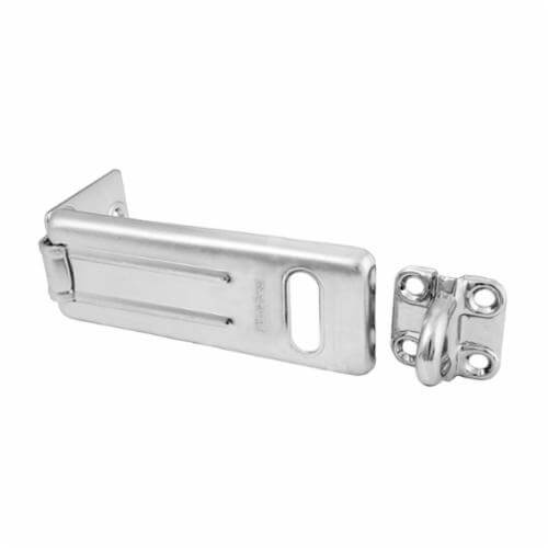 Master Lock® 704DPF Bar Hasp, 1/2 in Max dia Padlock Shackle, 4-1/2 in L, Zinc Plated Hardened Steel