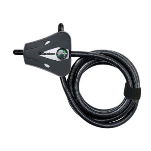 Master Lock® 8418D 8418 Python™ Adjustable Locking Cable, 5/16 in Cable, 6 ft L, Keyed Different Key, Braided Steel, Silver/Black