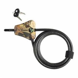 Master Lock® 8418KADCAMO-TMB 8418 Python™ Adjustable Locking Cable, 5/16 in Cable, 6 ft L, Keyed Alike Key, Braided Steel, Camouflage
