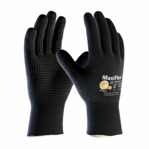 PIP® ATG® 34-8745/XL MaxiFlex® Endurance™ General Purpose Gloves, Coated, XL, Microfoam Nitrile Palm, 15 ga Nylon, Black