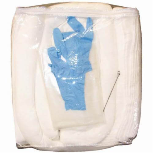 Meltblown OSSK-TRK-HANES Spill Kit, Oil Only Truck Bag, 8.7 gal, Bag, Clear Bag, Fluids Absorbed: Oil