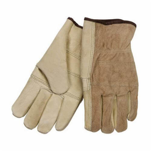 MCR Safety 3205M Industrial Grade General Purpose Gloves, Drivers, Gunn Pattern/Standard Finger/Keystone Thumb Style, M, Cowhide Leather Palm