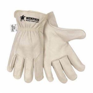 MCR Safety 3224XL Road Hustler 3224 Premium Grade General Purpose Gloves, Drivers, Gunn Cut/Standard Finger/Wing Thumb Style, XL, Cowhide Leather Palm