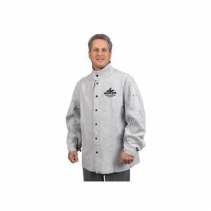 MCR Safety 38030MWXXL MCR Safety Welding 38030MW Jacket, 2XL, Leather, Gray, Resists: Heat, Spark, Slag and Cut