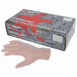 MCR Safety 5015XL SensaGuardâ„¢ 5015 Non-Sterile Disposable Gloves, XL, Vinyl, Clear, 10.622 in L, Non-Powdered, Smooth, 5 mil Thick