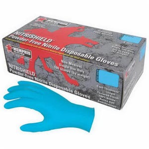 MCR Safety 6015XL NitriShieldâ„¢ 6015 Non-Sterile Disposable Gloves, XL, Nitrile, Blue, 9.724 in L, Non-Powdered, Textured Grip, 4 mil Thick
