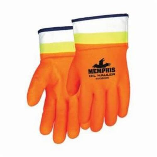 MCR Safety 6410SCHV Double Dipped Premium Grade Supported General Purpose Gloves, Coated, Standard Finger/Wing Thumb Style, L, PVC Palm, PVC