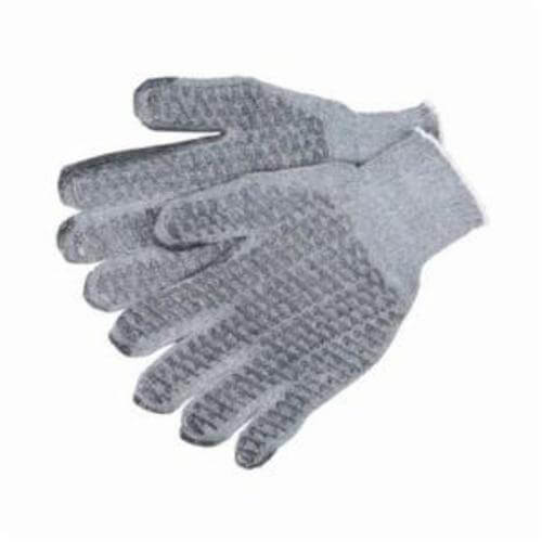 MCR Safety 9676LM Honey Gripo® 9676M General Purpose Gloves, Coated, L, PVC Palm, 7 ga Cotton/Polyester, Gray