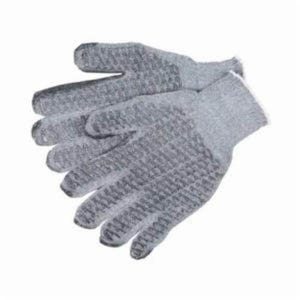 MCR Safety 9676LM Honey Gripo® 9676M General Purpose Gloves, Coated, L, PVC Palm, 7 ga Cotton/Polyester, Gray
