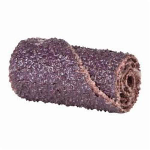 Saint-Gobain Merit® 08834180289 Straight Half Glued Coated Cartridge Roll, 1/2 in dia x 1 in OAL, 1/8 in Pilot Hole, 80 Grit