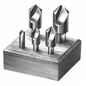 Michigan Drill® 497S8 Chatterless Machine Countersink Set, 1/4 in dia Min Head, 1 in dia Max Head, 90°  Max Included Angle, 6 Flutes, 8 pc, HSS