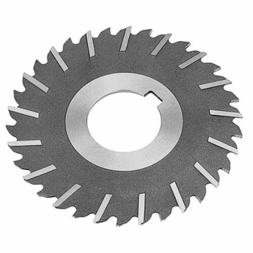 Michigan Drill® 739ST 5X3/16X1 Side Chip Clearance Staggered Teeth Metal Slitting Saw, Arbor Connection, 5 in dia Blade, HSS Blade, 1 in Arbor