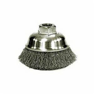 Weiler® 13176 Mighty-Mite® Cup Brush, 3-1/2 in dia Brush, M10x1.5 Arbor Hole
