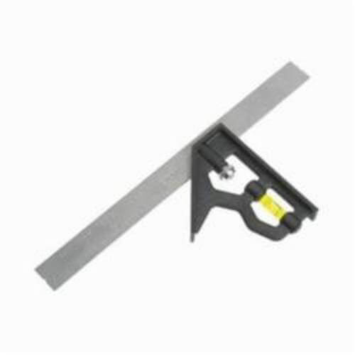 Empire® 220 Combination Square, 12 in L, 1/16 in Graduation, 45/90°, 12 in Tongue, Aluminum