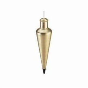 Empire® 912BR Plumb Bob, 12 oz Size, 8.69 in Length, Brass, Lacquered, Gold