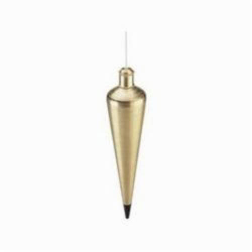 Empire® 916BR Plumb Bob, 16 oz Size, 8.69 in L, Brass, Lacquered, Gold