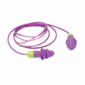 Moldex® 6405 Rockets® Multi-Use Earplugs, 27 dB Noise Reduction, Flange Shape, ANSI S3.19-1974, Reusable, Corded Design, 1 pair