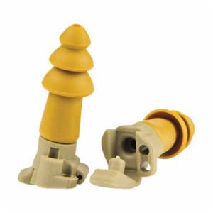 Moldex® 6497 BattlePlugs® Earplugs, 9 dB Open, 24 dB Closed Noise Reduction, Flange Shape, Reusable, Corded Design