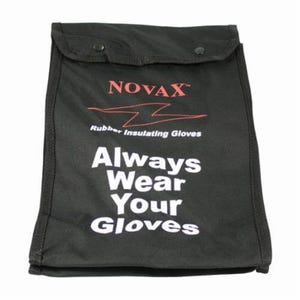 Novax® 148-2136 Protective Bag, Plastic Hook, Snap Closure, for Use with Novax Rubber Insulating Gloves, Nylon