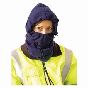 OccuNomix Hot Rods® 1070-01 3-in-1 Balaclava, Drawstring Adjustment, Polyester Plush Fleece, Navy
