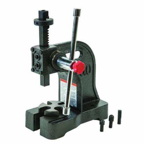 Palmgren® 9661051 Single Leverage Arbor Press, 0.5 ton Capacity, 3/4 x 3/4 in Width/dia Ram, 7-1/2 in Max Work Width/dia, 4-5/8 in H Max Work