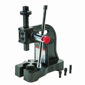 Palmgren® 9661051 Single Leverage Arbor Press, 0.5 ton Capacity, 3/4 x 3/4 in Width/dia Ram, 7-1/2 in Max Work Width/dia, 4-5/8 in H Max Work