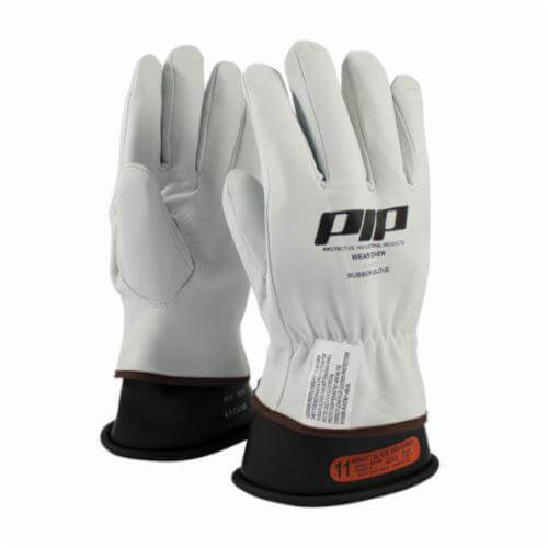 PIP® 148-1000 Protective Glove, Grain Goatskin Leather Palm, Abrasion Resistant, Unlined, Uncoated, 9.3 in Length, Natural