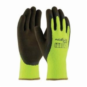 PIP® PowerGrab™ Thermo 41-1405/XL High Visibility General Purpose Gloves, Coated/Cold Protection, XL, Latex Palm, Acrylic Terry, Brown/Lime Yellow