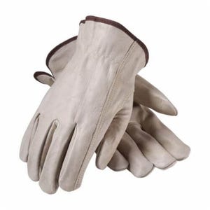 PIP® 68-165 Driver Glove, Superior Grade, Keystone Thumb, Grain Cowhide Leather Palm, Abrasion Resistant, Unlined, Uncoated, Natural