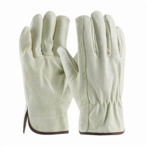 PIP® 70-368 Drivers Glove, Premium Grade, Keystone Thumb, Grain Pigskin Leather Palm, Abrasion/Moisture Resistant, Natural