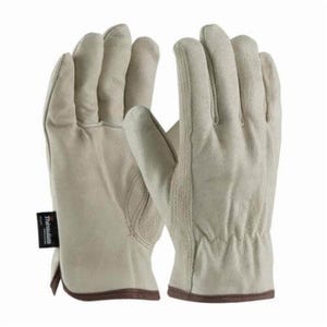 PIP® 77-469 Drivers Glove, Premium Grade, Keystone Thumb, 3M™ Thinsulate™, Grain Pigskin Leather Palm, Moisture Resistant, Beige