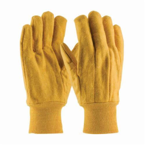 PIP® 93-568 Economy Grade Men's General Purpose Gloves, Fabric/Work, L, Cotton/Polyester Palm, Cotton/Polyester, Gold, Knit Wrist Cuff