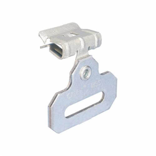 nVent Caddy® MSS24 H-MSS Hammer-On In-Line Strap Hanger with Flange Clip, 1-1/4 in W, Spring Steel/Steel, Caddy® Armor/Pre-Galvanized