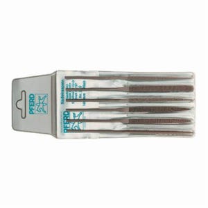 Pferd 15065 Needle Rasp Set, 6 pc, 2-3/4 in Length of Cut, Swiss Cut 2 Cut