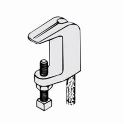 PHD 360 1037EG Wide Mouth Beam Clamp, 3/8 in Rod, 400 lb Load, Malleable Iron, Electro-Galvanized