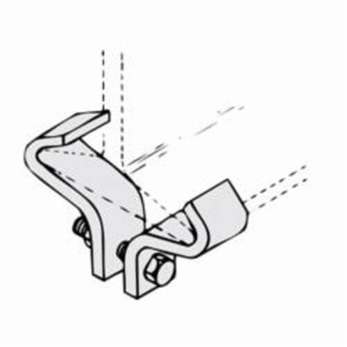 PHD 620 0405PL Heavy Duty Center Load Beam Clamp, 4 in Rod, 5/8 in Thick, 3000 lb Load, Carbon Steel, Plain