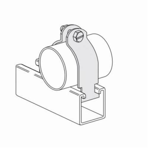 PHD S2102AEG Universal Pipe Clamp, 1/2 in, 50 lb Load, 0.706 to 0.84 in OD, Carbon Steel