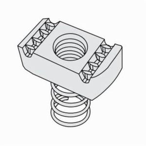 PHD S3104 EG FIG 3104 Strut Nut with Spring, 1/4 in Thread, Carbon Steel