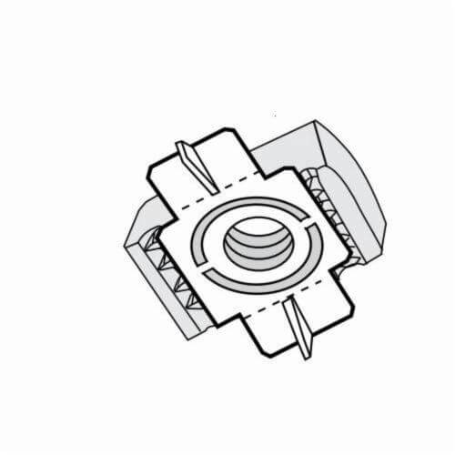 PHD S3406 EG FIG 3406 Squeeze Nut, 3/8 in Thread, Carbon Steel