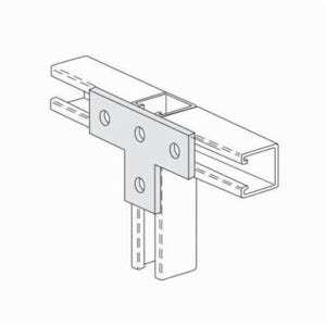 PHD S5035 EG Flat Tee plate, 4 Holes, 5-3/8 in L x 3-1/2 in W, Carbon Steel