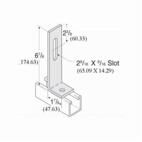 PHD S5225 EG Adjustable 90°  Corner Angle, 2 Holes, 6-7/8 in L x 1-7/8 in W, Carbon Steel