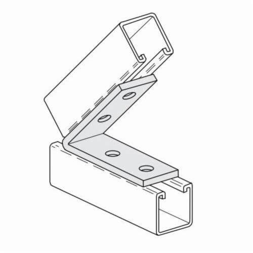PHD S5371 EG Closed Angle Connector, 4 Holes, 45° Bend, Carbon Steel