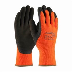 PIP® PowerGrab™ 41-1400 Coated Glove, High Visibility, Thermo Knit Palm and Fingers, Abrasion/Cut/Puncture/Tear Resistant, Hi-Viz Orange
